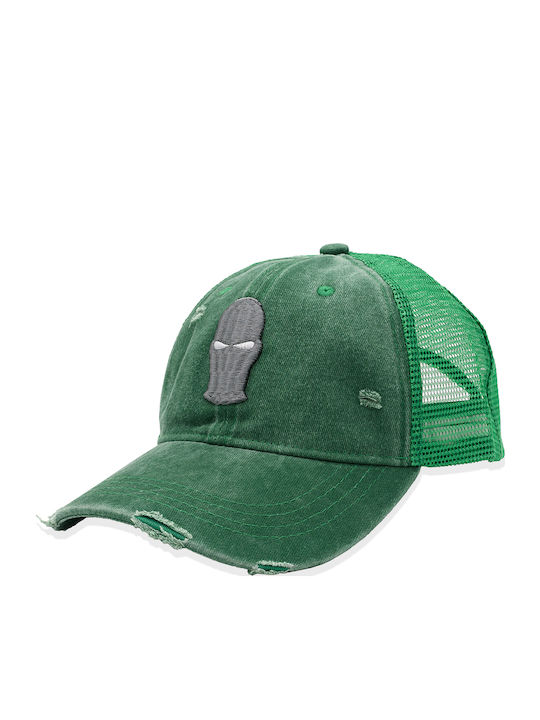 Ghetto Green 3d Mask Washed Cap 6 Panel