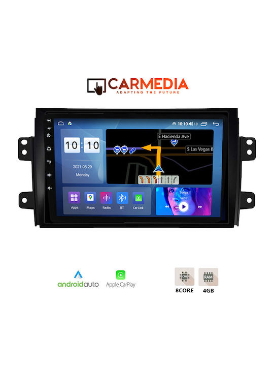 Carmedia Автомобилна Аудио Система (Блутут/USB/WiFi/GPS/Apple-Carplay/Android-Auto) с Тъчскрийн 9"