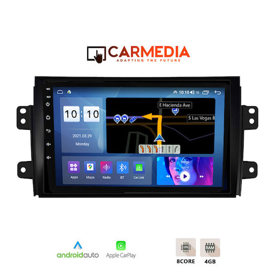 Carmedia Car Audio System for Fiat Sedici Suzuki SX4 2005-2013 (Bluetooth/USB/WiFi/GPS/Apple-Carplay/Android-Auto) with Touch Screen 9"