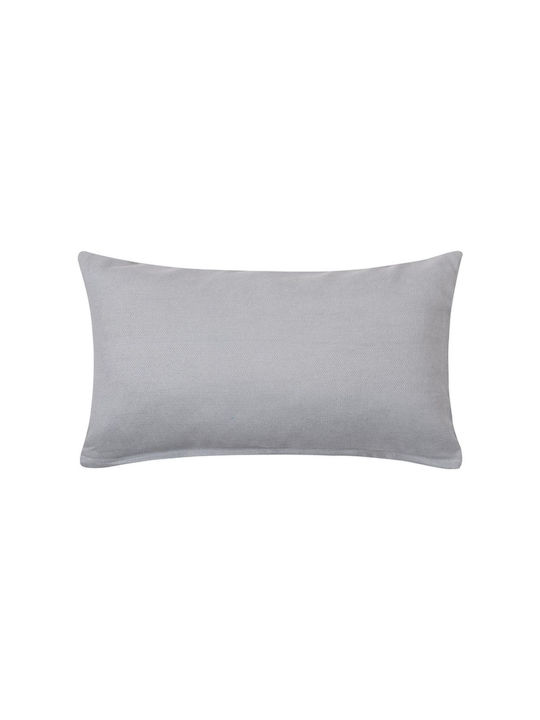 Silk Fashion Decorative Pillow Case Α802 Light Grey 30x50cm.