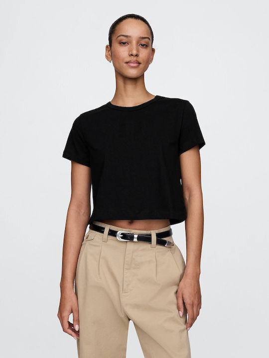 GAP Women's Crop Top Cotton Black