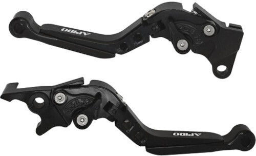 Apido Set Brems-/Kupplungshebel für Motorräder Flexibel Einstellbar Schwarz ΜΑΝ-0800-000