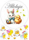 Cake Topper Chick Kaninchen Ostern Alleluia Ostern Muster1.20