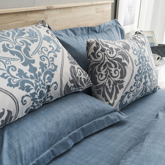 Charalambidis Textiles Σετ Μαξιλαροθήκες Μπλε 52x72εκ.