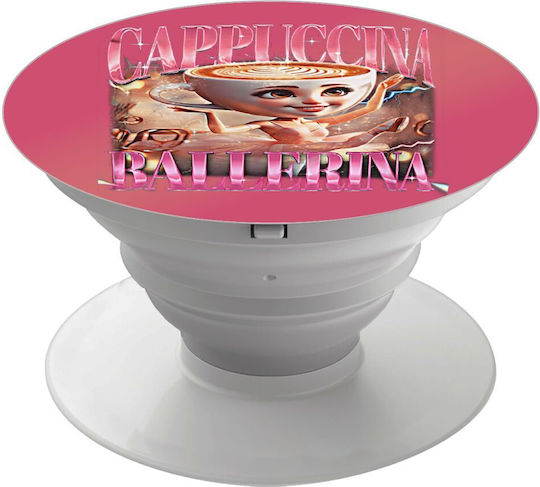 Ballerina Capuchina Funk Phone Holders Stand Λευκό Βάση Στήριξης Κινητού Στο Χέρι
