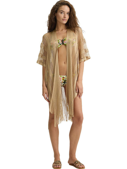 Liu Jo Women's Mini Kimono Beachwear Gold