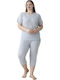 Lindros Summer Women's Pyjama Set Pistachio