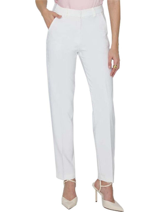 Mind Matter Eralda Women's Fabric Trousers Ecru