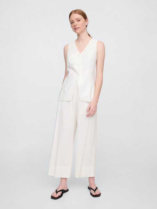 Γυναικείο Υφασμάτινο Παντελόνι Off White
