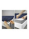 Detexpol Σεντόνι King Size με Λάστιχο 180x200εκ. Navy Blue