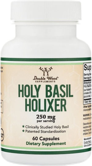 Double Wood Holy Basil Holixer 250mg 60 κάψουλες