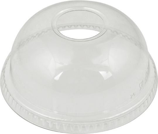 Capac Dom Cu Orificiu Pentru Pahare Din Plastic Ecopet 100 Bucăți