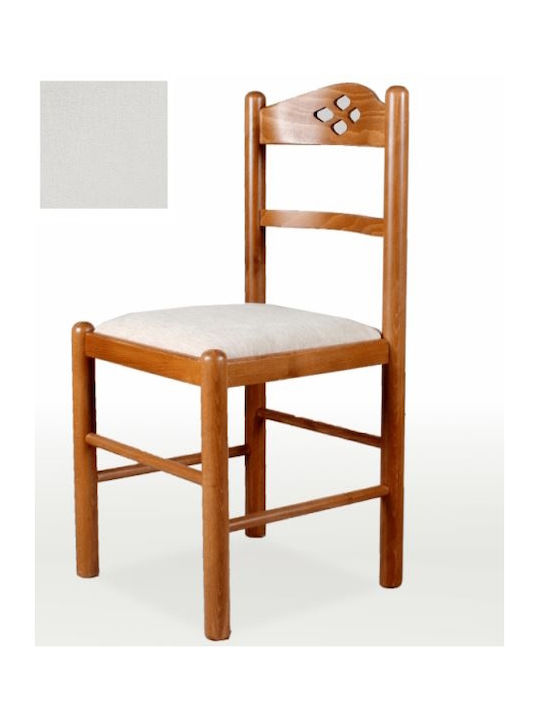 Scaun Sala De Mese K41 Lemn Nuc Bej Material Textil 88Î X 43L X 43Î