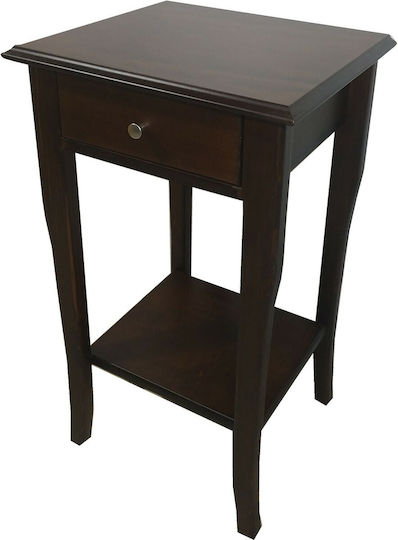 Telephone Table Walnut Drawer Side Storage Router Solid Wood MDF 40x35x70cm Telephone Table Walnut Drawer Side Storage Router Solid Wood MDF 40x35x70cm