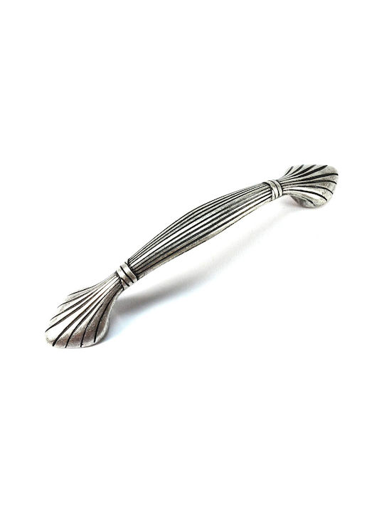 Λαβή Επίπλου Σειρά Wmn503 Linea Decor Giusti 128 Mm Argento Vecchio Brillante #wmn503.128.00e8