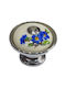 Porzellan Italienischer Möbelknopf Gem 9095-ino1 Chrom Glänzend Porzellan