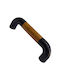 Italian Furniture Handle Eureka 11687-064-lef1 Black Matte Wood Size 6.4cm