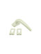 Single Door Handle Rosette White Hephaestus Top1