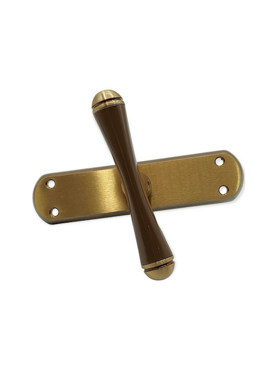 Mânere Pentru Ferestre Italiene Din Oțel Bronzat Valli&valli 4744-brz Bronz-Auriu Mat Dimensiuni 150×37×57 Mm