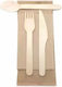 Holzdecke Messer-Gabel-Löffel Craft Serviette Craft Umschlag 100 Stück