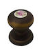 Front Door Knob Linea Cali Elika Satin Bronze Porcelain Flower Decoration Φ60mm