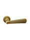 Door Handles Rosette Linea Cali Opera Matte Gold Patina Swarovski Crystal Orange Right Cylinder Security