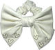 Hair Scrunchie Bow Beige