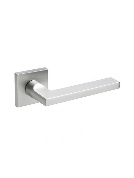 Door Handle Rosette Finetto Art.842056 121 5x50mm Satin Stainless Steel Left Front Door 243-842a056bsn-Left Front Door