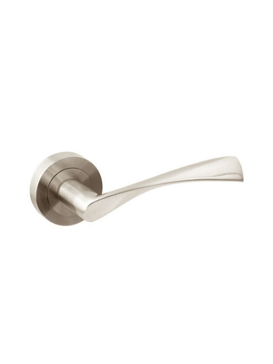 Door Handle Rosette Finetto Art.801156 127x50mm Satin Inox Right Front Door 243-801a145bsn-Right Front Door