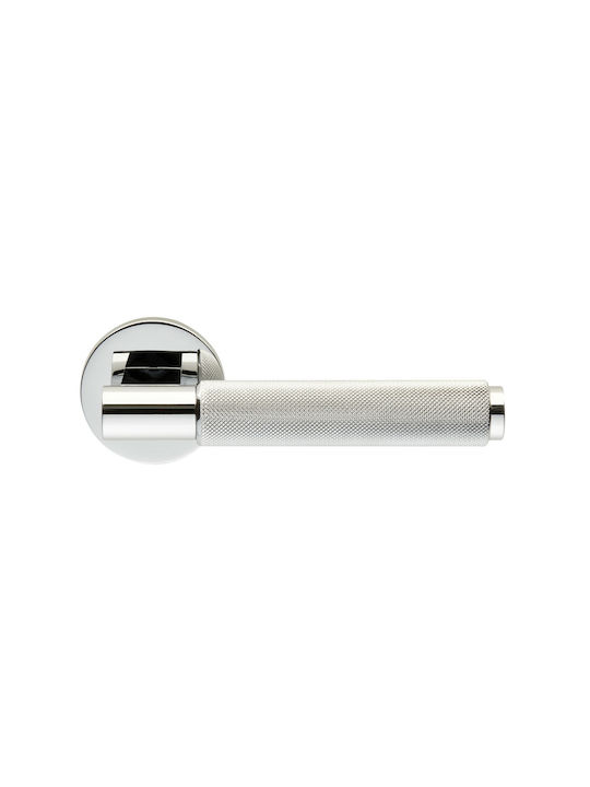 Ilavio 2411 Door Handle Rosette Brass Chrome Front Door Left Single