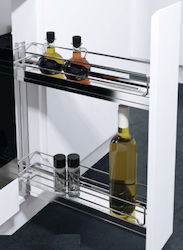 Vauth Sagel Möbelbeschlag Küchenmechanismus Sub Slim Vagonetto Zweitürig K15 Chrom Schrank Basis 15cm