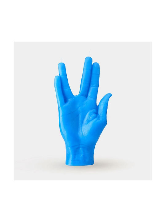 Kerze Candlehand Llap Blaue Paraffin 22 x 13 x 5 cm
