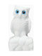 Eule Statue Alabaster Weiß 4,5cm x 3cm