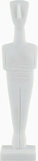Cycladic Idol Female Figure Statuette Alabaster White 33.5cm