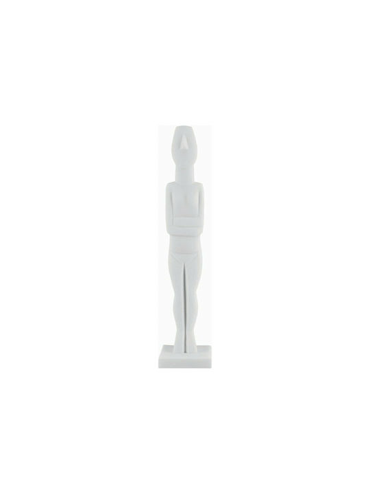 Cycladic Statuette Female Figure Statue Alabaster White 38cm