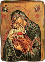 Icoană Din Lemn Fecioara Maria Glykofilousa Dimensiune 7x10cm Icoană Din Lemn Fecioara Maria Glykofilousa Dimensiune 7x10cm
