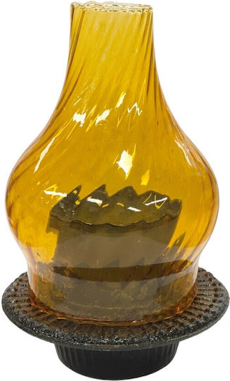 Lampă Ulei din Sticlă Margareta Miere Albastră Cupă pentru Lumânare 17.00 X 10.50