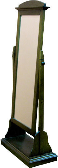 Rechteckiger Grüner Boden- oder Standspiegel 105x75cm