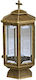 Kerzenleuchter für Grab 6-seitig Kristall Matt 32x14