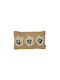 Poppy Soft Yellow/Beige 100% Cotton Throw Pillow H30w50cm Eightmood