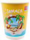 Summer Einwegbecher Papier Doppelwandig Orange 25Stück