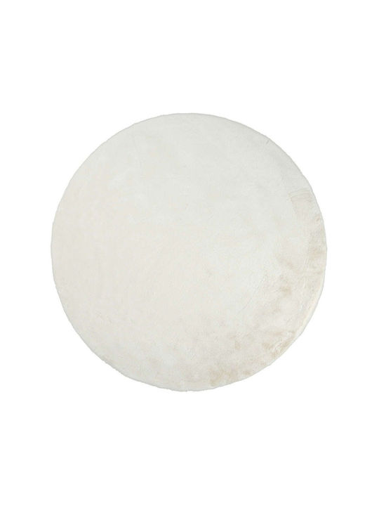Χαλί Super Fluffy Ivory Round 160x160 Round
