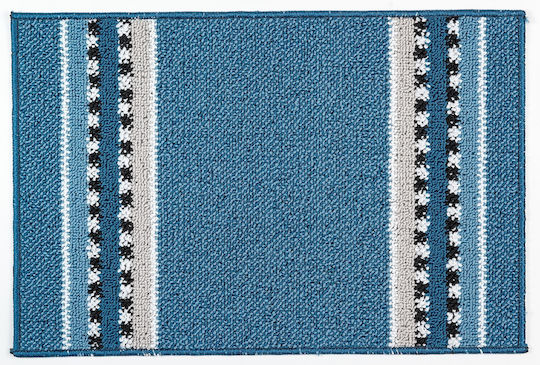 Verona 60x135 Blau Wohnzimmer Teppich