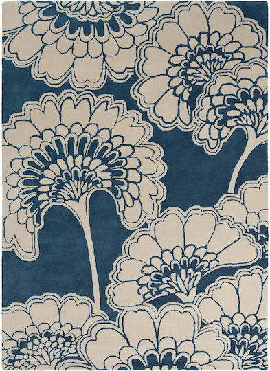 Japanischer Blumen Teppich 39708 Mitternacht Florence Broadhurst 120 X 180 Cm