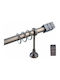 Frans Extendable Metallic Curtain Pole A2 Single Diameter 25mm Length 140-250cm Antique