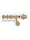 Metallic Curtain Pole F35 Enis Koukouna Matte Finish 160cm Double Rail