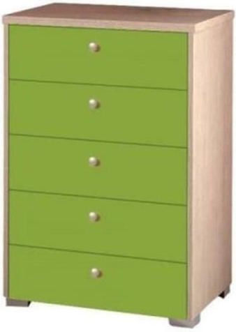 183098 Melamin Kommode 5 Schubladen Schmal 60×45×90 Höhe Eiche-Limette