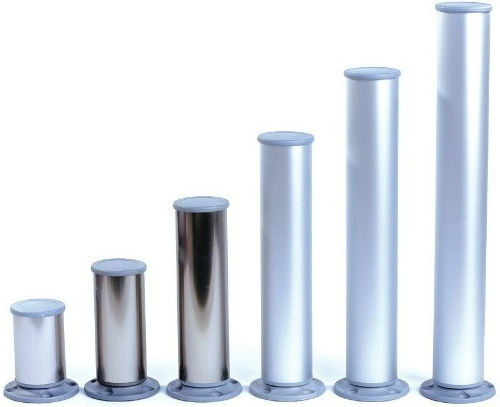 Möbelbein Rund Art.802 Φ-40mm Aluminium 242-802e000010 100mm