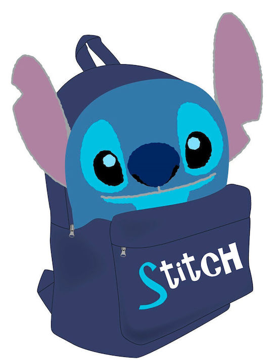 Disney Stitch Παιδική Τσάντα Πλάτης Μπλε 24x12x30εκ.