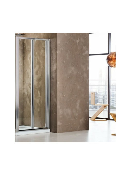 Devon Primus Plus Bi Fold Bi 090 Duschwand Wand Wand 2 Zusammenklappbare Flügel